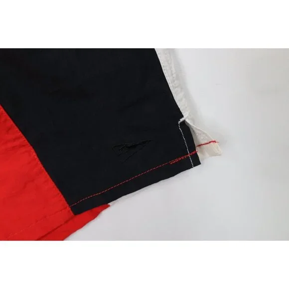 Deadstock Vintage 90s Streetwear Mens XL Sailing Color Block Lined Shorts Trunks